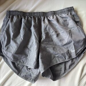 Nike Gray Women's Running Shorts with Reflective Swoosh